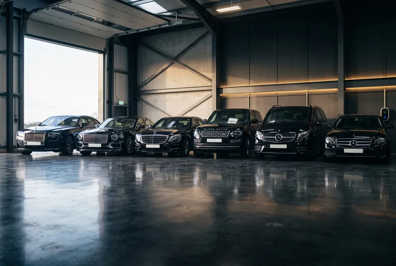 The Williams & Williams London fleet lined up in a private garage