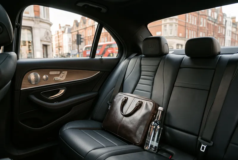 Rear seat of a Mercedes-Benz E-Class
