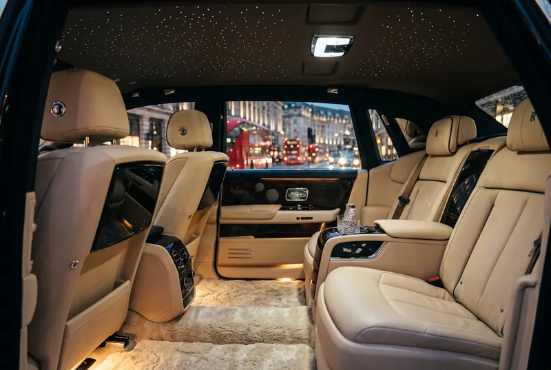 Rolls-Royce rear cabin with starlight headliner